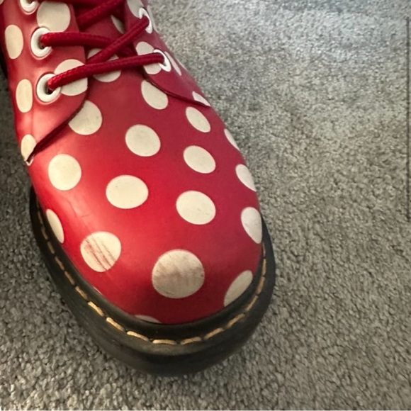 Dr. Martens Concert/Rain boots. Drench red polka dot - Picture 3 of 5